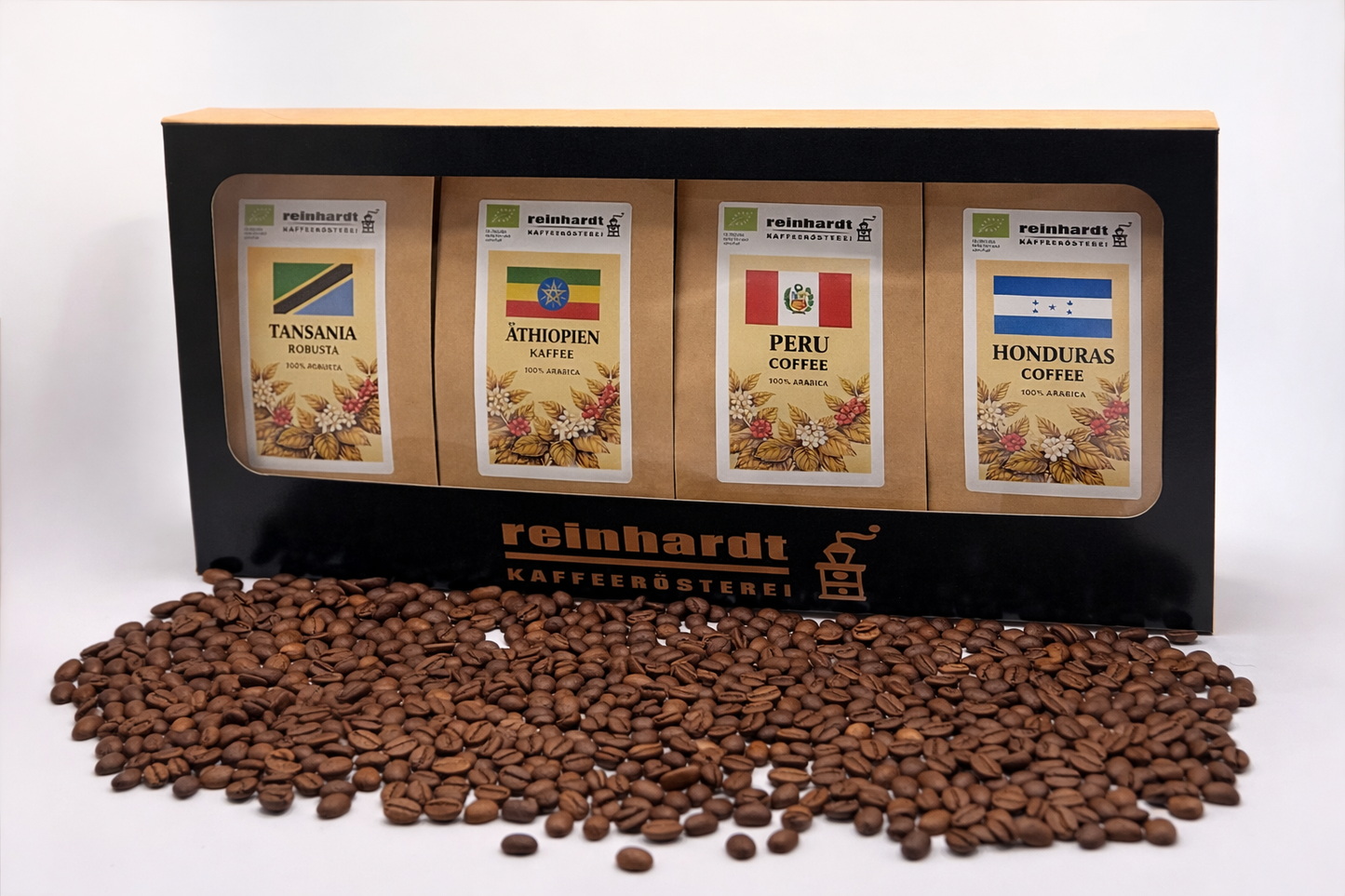 Schmuckkarton gefüllt mit feinsten Edelbohnen - Biomischung