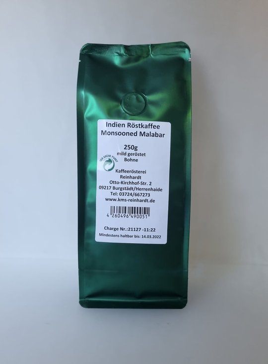 Indien Malabar Monsooned Röstkaffee