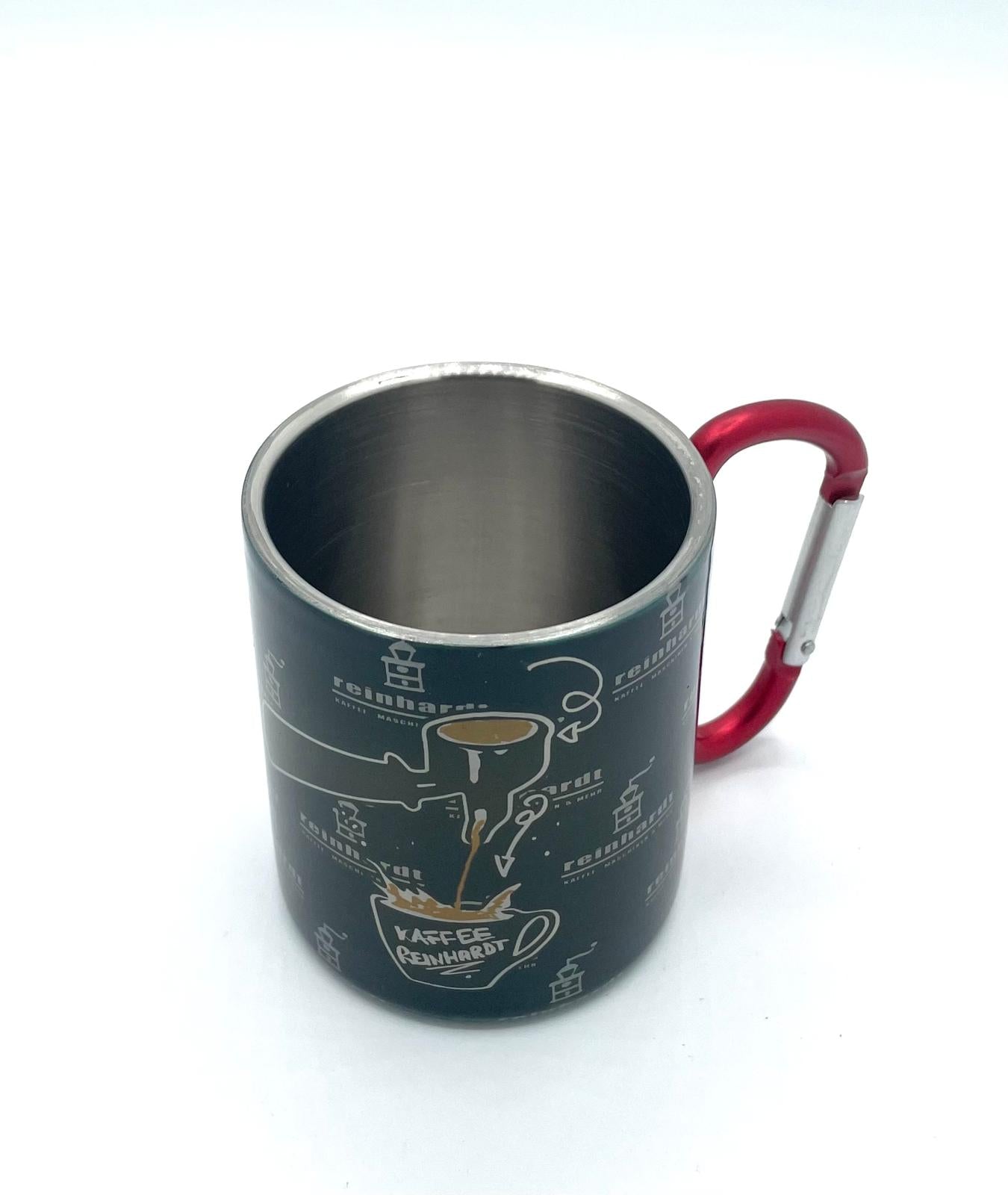 Edelstahltasse "Reinhardt" mit Karabinerhaken