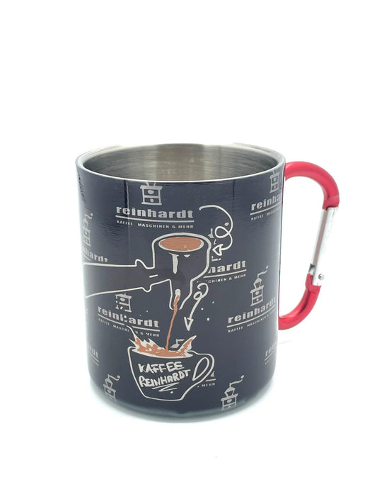 Edelstahltasse "Reinhardt" mit Karabinerhaken